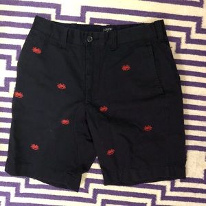 JCrew Embroidered Crab Shorts